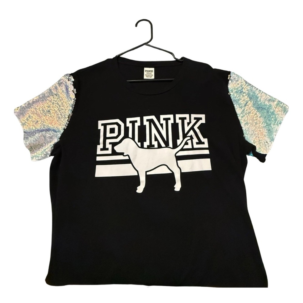 Victoria’s Secret VS PINK Campus T-Shirt Mermaid Bling! NWT! RARE HTF - Picture 2 of 5